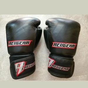 REVGEAR LEATHER BOXING GLOVES 10oz SPARRING MUAY T